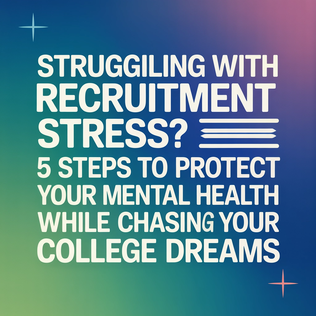 Struggling With Recruitment Stress? 5 Steps to Protect Your Mental Health While Chasing Your College Dreams